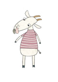 Print - The Goat in pink T-Shirt