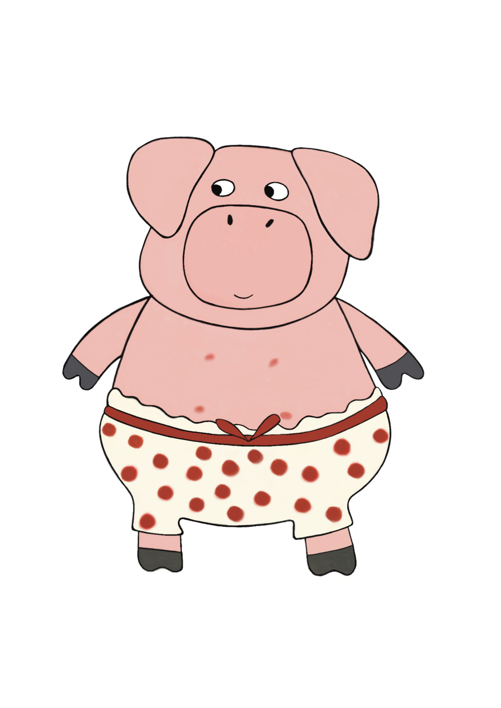 Print - Pig in Polka Dot Pants