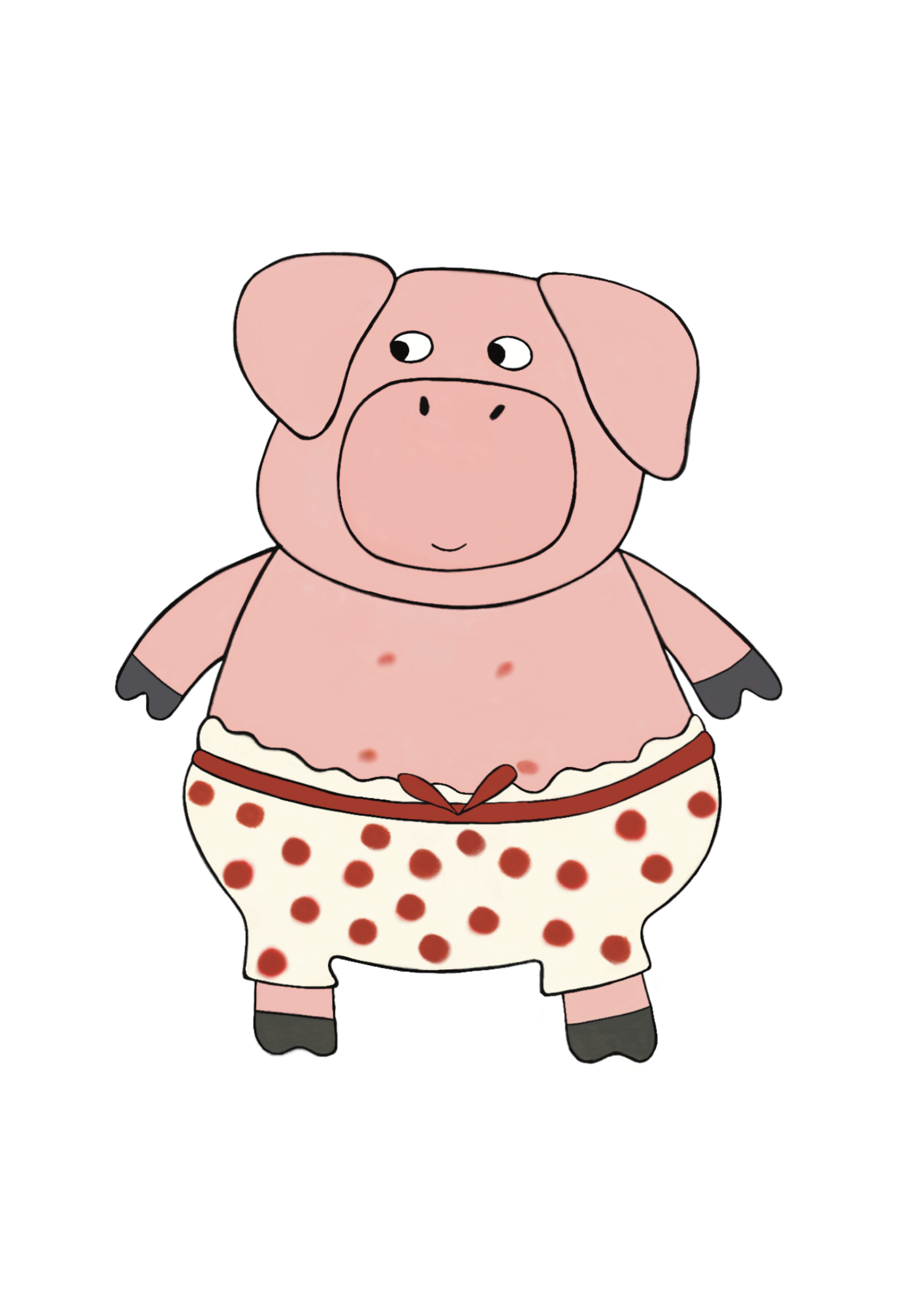 Print - Pig in Polka Dot Pants