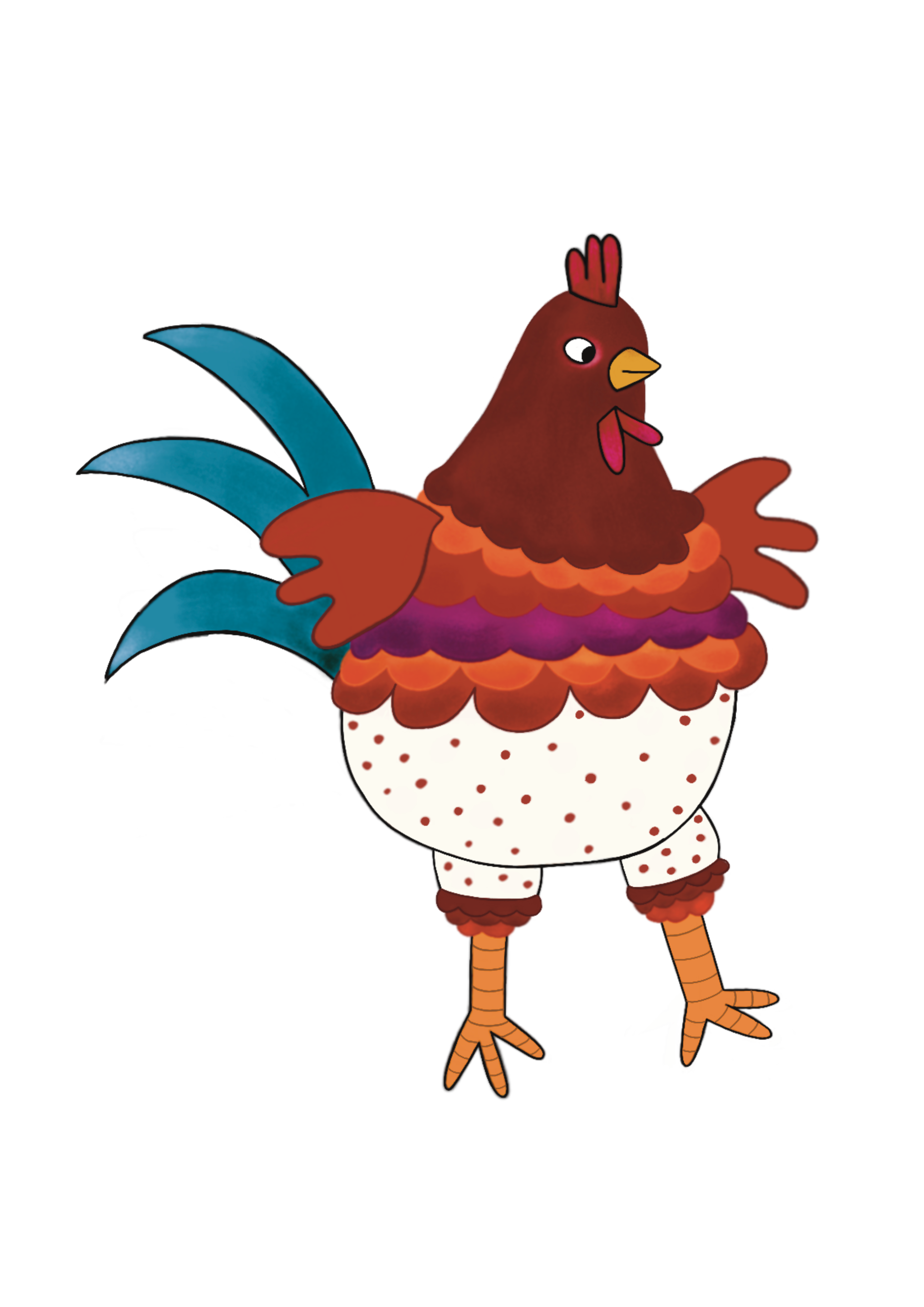 Print- The Hen in Polka dot