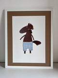Poster- The Horse in stripy shorts