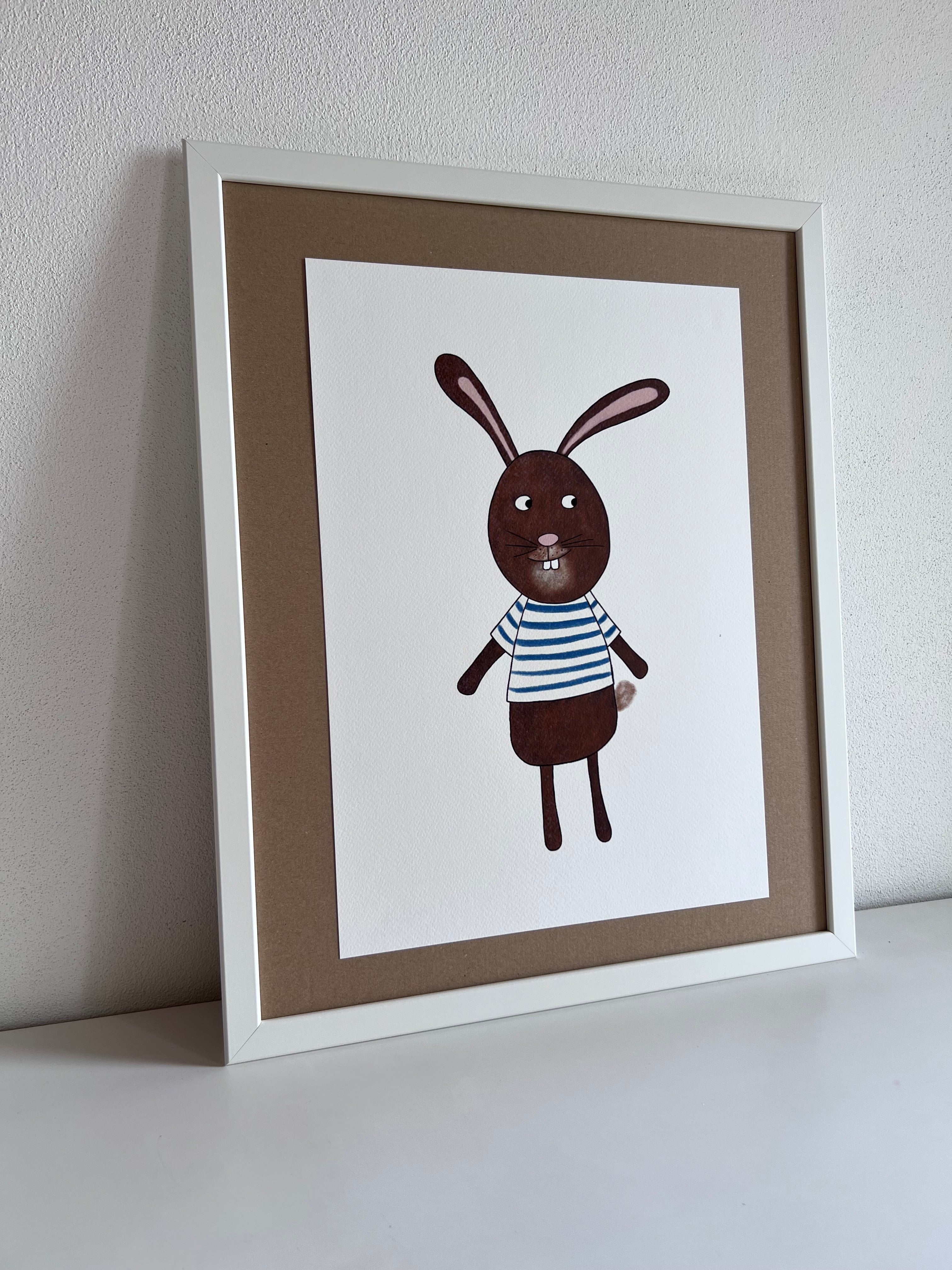 Print- The Rabbit in T- Shirt
