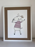 Poster - The Goat in pink T-Shirt
