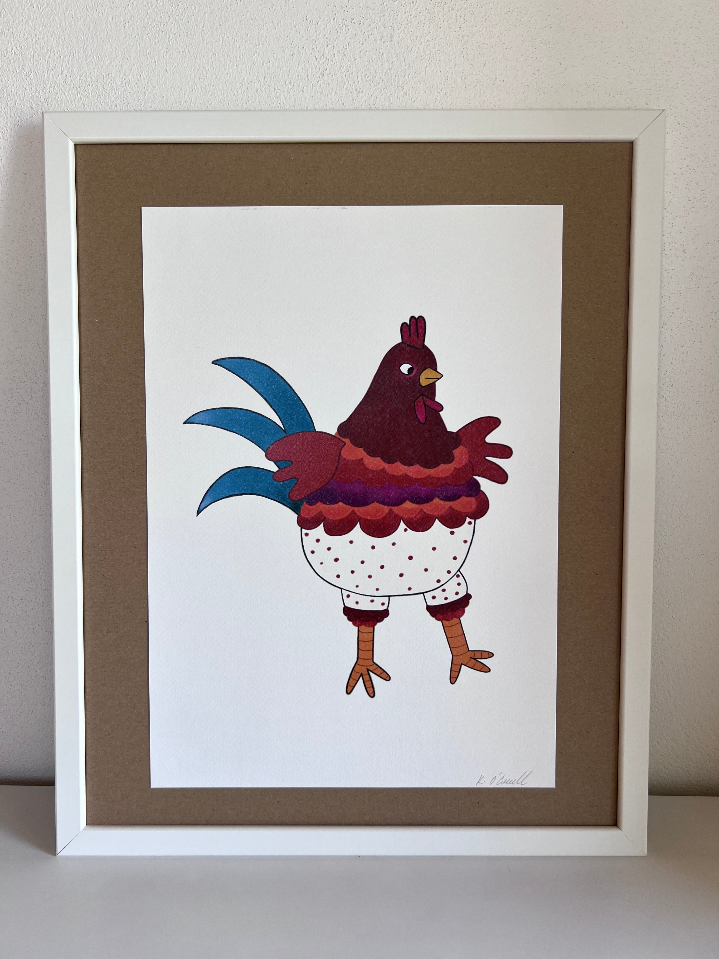 Print- The Hen in Polka dot