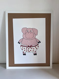 Poster - Pig in Polka Dot Pants